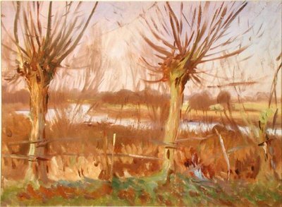 Landschaft mit Bäumen, Calcot-on-the-Thames, ca. 1888 von John Singer Sargent