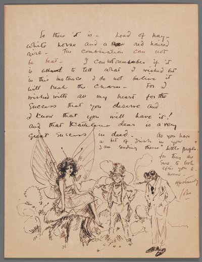 Brief an Kathlene MacDonell von John Singer Sargent