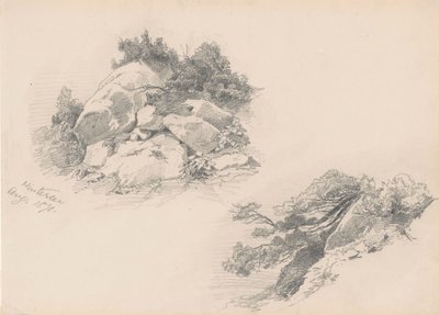 Felsen und Gebüsch, Hintersee, Deutschland, 1871 von John Singer Sargent