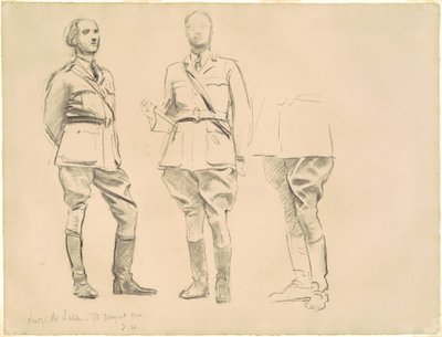 Studien für Generaloffiziere des Ersten Weltkriegs, 1920-1922 von John Singer Sargent