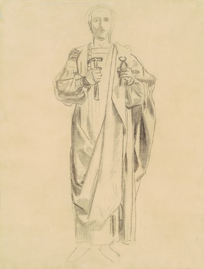 Studie für Dogma der Erlösung: Engel Fries [recto], 1895-1903 von John Singer Sargent