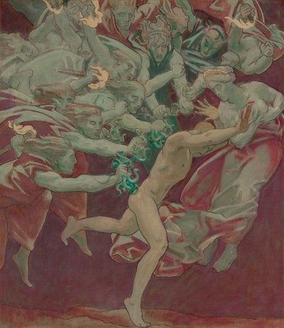 Studie für das Museum of Fine Arts, Boston, Wandgemälde: Orestes und die Furien von John Singer Sargent