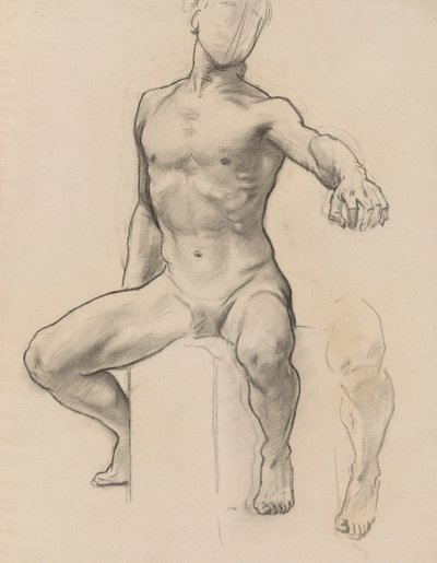 Studie von Perseus für Perseus auf Pegasus, der Medusa tötet, Wandgemälde, Treppenhaus, Museum of Fine Arts, Boston von John Singer Sargent