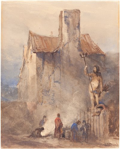 Die Bristol-Unruhen: Das Brennen auf der Straße von John Skinner Prout