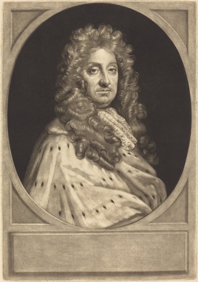 John Hay, Earl of Tweeddale [proof] von John Smith after Sir Godfrey Kneller