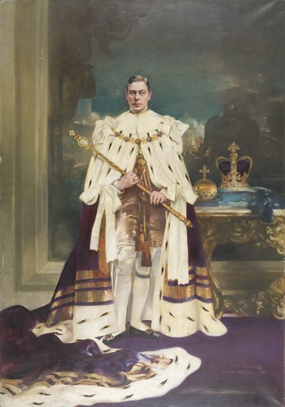Porträt von König Georg VI. von John St. Helier Lander