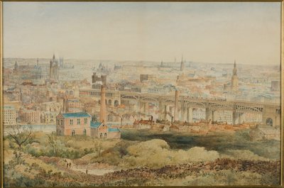 Newcastle upon Tyne von Windmill Hills, Gateshead, 1887 von John Storey