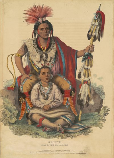 Keokuk, Häuptling der Sacs und Foxes, 1838 von John T. Bowen