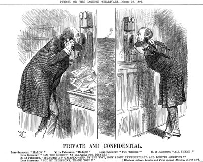 Privat und vertraulich, Eröffnung der anglo-französischen Telefonleitung, 1891 von John Tenniel