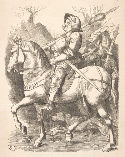 Der Ritter und sein Begleiter Punch, 5. März 1887, 1887 von John Tenniel