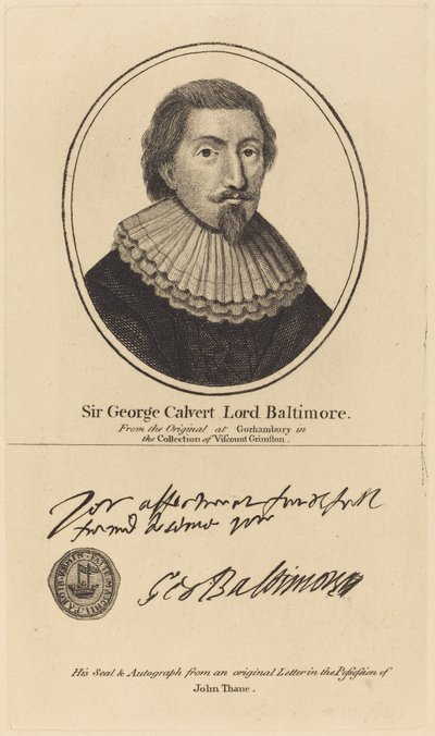 Sir George Calvert, Lord Baltimore von John Thane