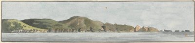 Der Startpunkt, Nordost nach Nord (eine von fünf Zeichnungen auf einer Montage) von John Thomas Serres
