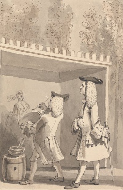 Hogarth malt in den Vauxhall Gardens in Anwesenheit von Jonathan Tyers von John Thomas Smith