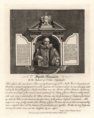 John Speed’s Denkmal im Chor von St. Giles, Cripplegate von John Thomas Smith