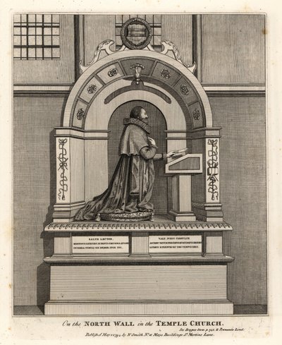 Denkmal für den Anwalt Richard Martin, Recorder von London (1570-1618), in der Temple Church von John Thomas Smith