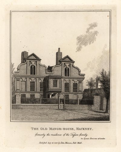 Das Alte Herrenhaus, Hackney, ehemals Residenz der Familie Tyssen von John Thomas Smith