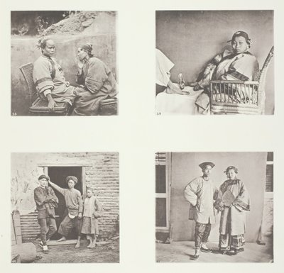 Amoy Frauen, Der kleine Fuß einer chinesischen Dame, Amoy Männer, männliche und weibliche Kostüme, Amoy, ca. 1868 von John Thomson