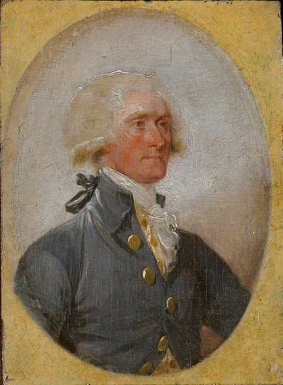 Miniaturporträt von Thomas Jefferson im Alter von 33 Jahren von John Trumbull