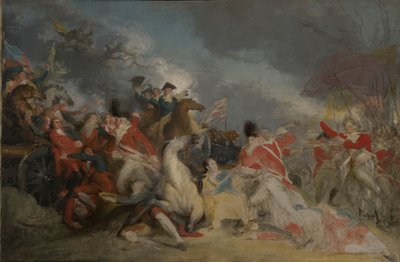Der Tod von General Mercer in der Schlacht von Princeton, 3. Januar 1777 (unvollendete Version) von John Trumbull