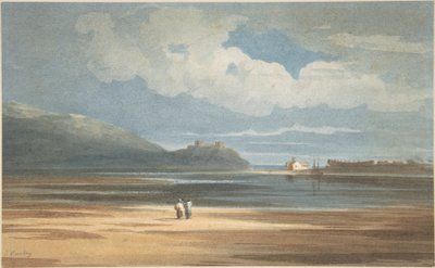 Harlech Castle über den Traeth Mawr von John Varley