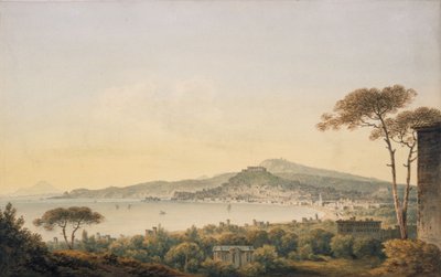 Neapel von der Villa von Sir William Hamilton, 1780-1782 von John Warwick Smith