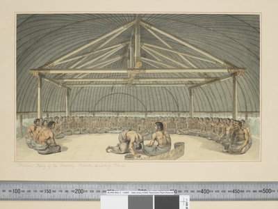 F.7 Poulaho, König der Freundlichen Inseln, trinkt Kava, ca. 1773-84 von John Webber