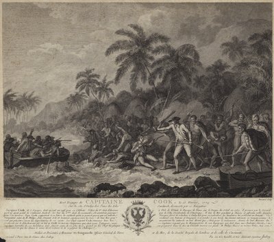 Der tragische Tod von Captain Cook von John Webber