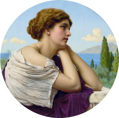 Herz auf ihren Lippen und Seele in ihren Augen von John William Godward