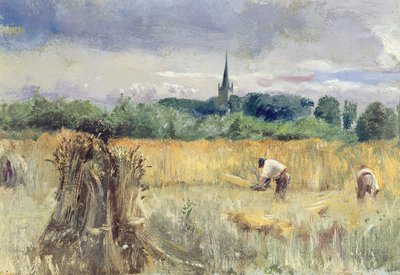 Erntefeld, Stratford-upon-Avon von John William Inchbold