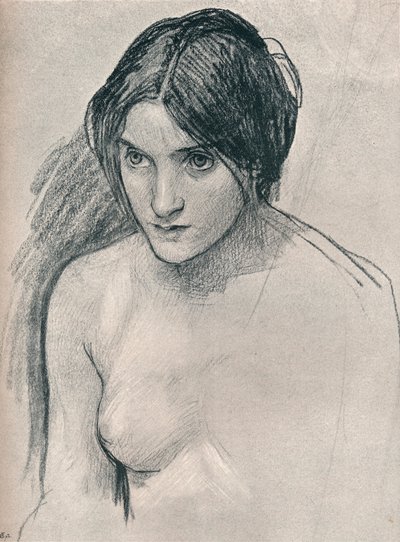 Studie für das Gemälde Hylas und die Nymphen, um 1896 von John William Waterhouse