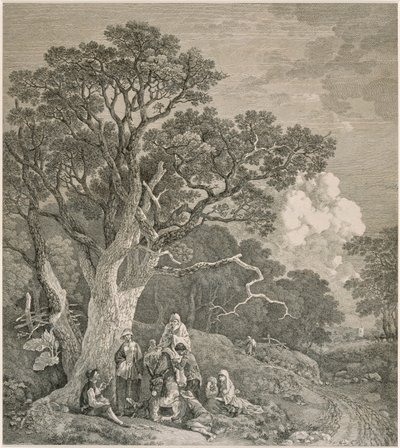 Zigeuner im Wald, nach Thomas Gainsborough, ca. 1740-1780 von John Wood