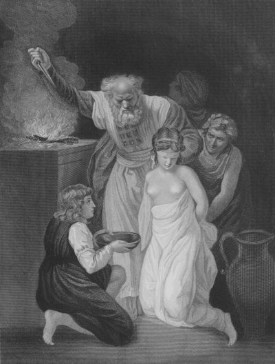 Das Opfer von Jephthahs Tochter, Richter 11, Vers 20-40 von John after Opie