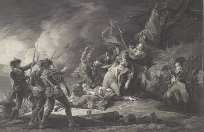 Der Tod von General Montgomery beim Angriff auf Quebec, Dezember 1775, 1798 von John after Trumbull