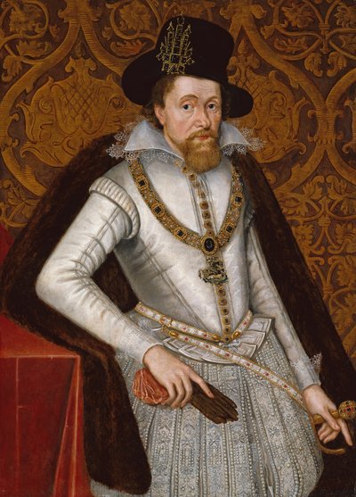 König James VI und I, ca. 1605 von John de the Elder Critz