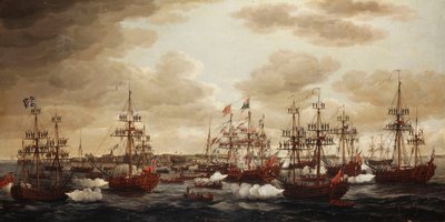 Die Landung von Prinzessin Charlotte in Harwich im Jahr 1761 von John the Elder Cleveley