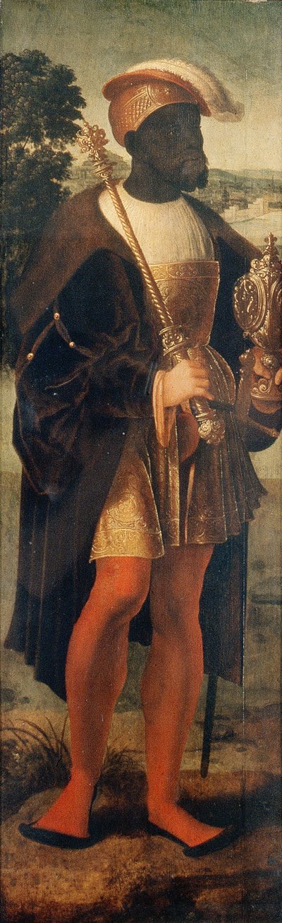 Balthasar der maurische König von Joos van (attr. to) Cleve