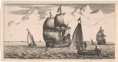 Empfang der Post auf See (Postkarte) von Joost van Geel