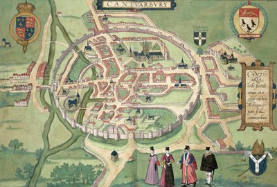 Karte von Canterbury, aus 