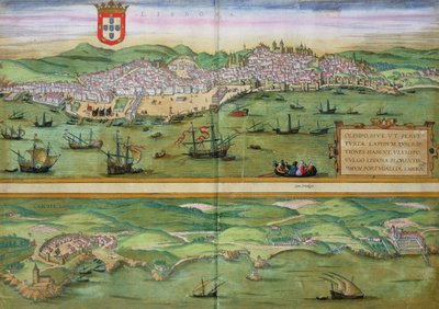 Karte von Lissabon und Cascais, aus 