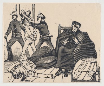 Der Doppelmord in Puente de los Gallos von José Guadalupe Posada