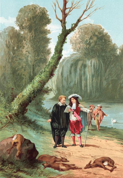 William Harvey mit König Karl I. im Park von Windsor von Jose Armet Portanell