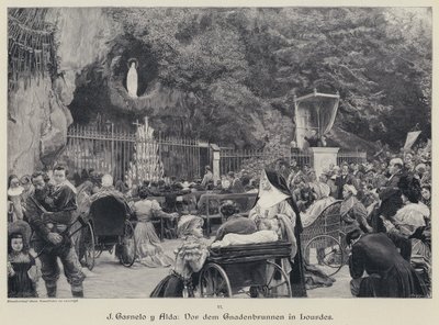 Grotte von Massabielle, Lourdes, Frankreich von Jose Garnelo y Alda