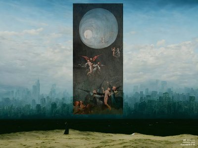 JJM nach Friedrich-C-D: Der Mönch vor der Stadt Vision 1 von Josef Johann Michel