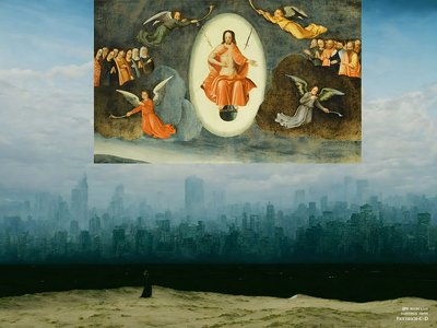 JJM nach Friedrich-C-D: Der Mönch vor der Stadt Vision 2 von Josef Johann Michel