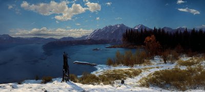 JJM rekreiert Bierstadt-A: Lake Tahoe von Josef Johann Michel
