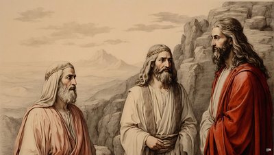 Jesus Verklärung mit Moses und Elia von Josef Johann Michel