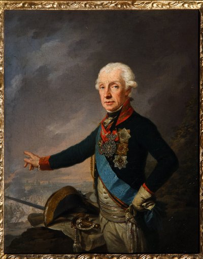 Porträt des Feldmarschalls Generalissimus Prinz Alexander Suworow (1729-1800) von Josef Kreuzinger