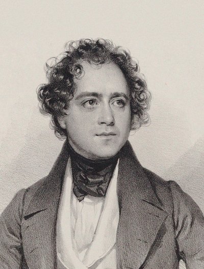 Porträt des Komponisten Johann Vesque von Püttlingen 1803-1883, 1838 von Josef Kriehuber