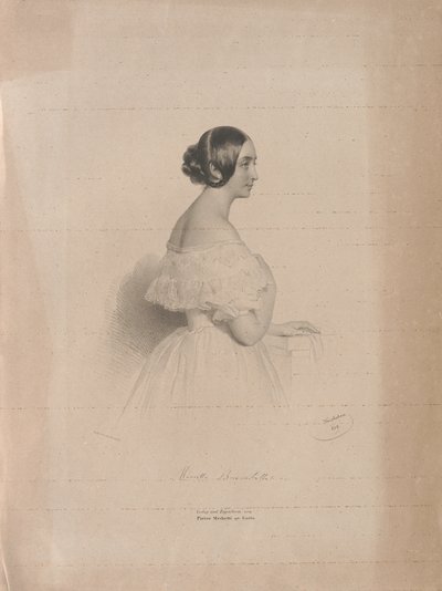 Porträt der Opernsängerin Marietta Brambilla 1807-1875, 1839 von Josef Kriehuber