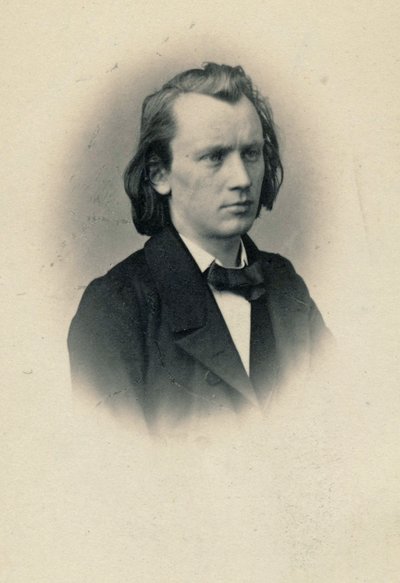Porträt des Komponisten Johannes Brahms 1833-1897, ca. 1863 von Josef Löwy